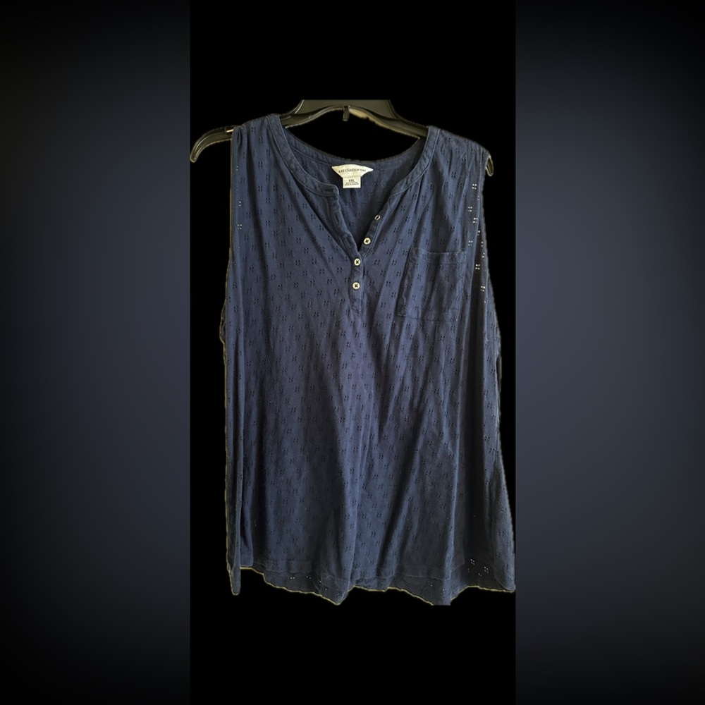 Liz Claiborne XXL Blue Tank Top